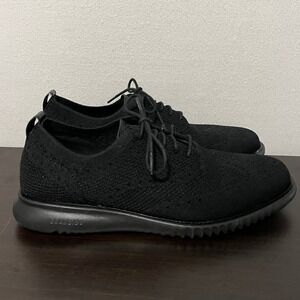Cole Haan Zerogrand Stitchlite Oxford Black Knit Wingtip C28527 Mens 10M